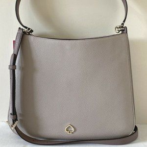 New Kate Spade Kailee Medium Double Compartment Shoulder bag Neutral multi